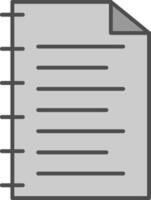 Notebook Fillay Icon vector
