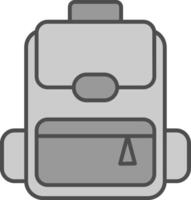 Backpack Fillay Icon vector