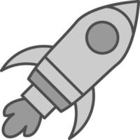 Rocket Fillay Icon vector