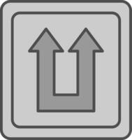 Two Arrows Fillay Icon vector