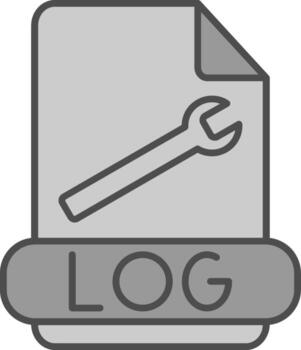 Log Format Fillay Icon vector