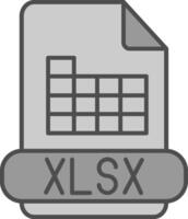 xlsx relleno icono vector