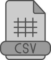 Csv Fillay Icon vector