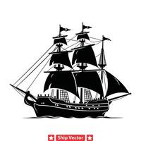 Ghost Ships Eerie Silhouette s Shrouded in Mystery and Maritime Folklore vector
