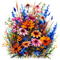 bunt und schön Blumen, T-Shirt Design png