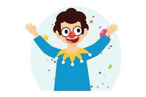 April Fools Flat Illustration Design vector