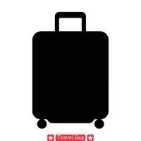 Voyage Ready Versatile Travel Bag Silhouettes vector