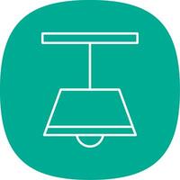 Ceiling Lamp Line Curve Icon vector