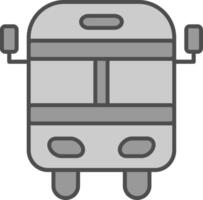 colegio autobús relleno icono vector