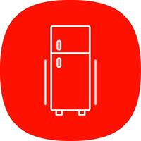 Fridge Line Curve Icon vector