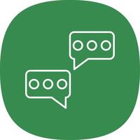 Chat Line Curve Icon vector