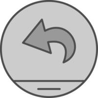 Back Fillay Icon vector