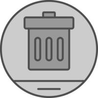 Garbage Fillay Icon vector