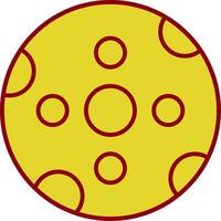 Big Moon Line Two Color Icon vector