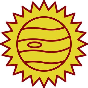 Eclipse Line Two Color Icon vector