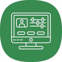 Graphic Editor Line Curve Icon vector