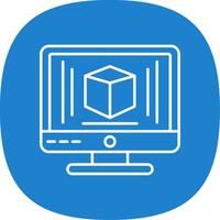 3d Modeling Line Curve Icon vector