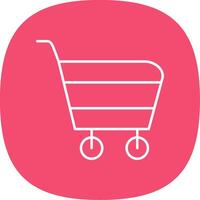 Cart Line Curve Icon vector