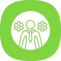 Business Line Circle Icon vector