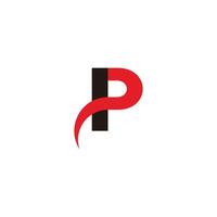 letter p colorful dynamic simple logo vector