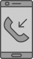 Incoming Call Fillay Icon vector