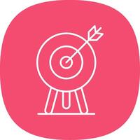 Target Line Curve Icon vector