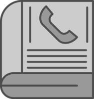 contacto libro relleno icono vector