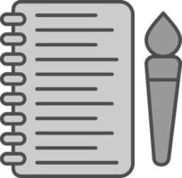 Sketchbook Fillay Icon vector