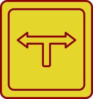 Direction Line Circle Icon vector