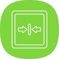 Minimize Line Curve Icon vector