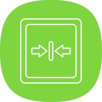 Minimize Line Curve Icon vector