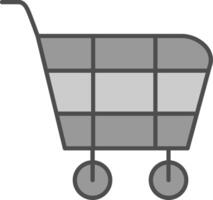 compras carro relleno icono vector