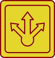 Ways Line Circle Icon vector