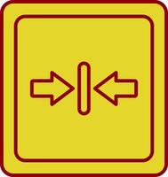 Minimize Line Circle Icon vector