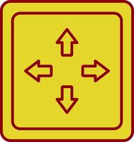 Fullscreen Line Circle Icon vector