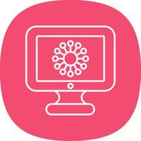 Diagram Line Curve Icon vector