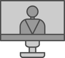 administración relleno icono vector