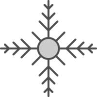 copo de nieve línea circulo icono vector