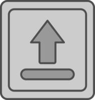 Uploading Fillay Icon vector
