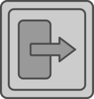 Log Out Fillay Icon vector