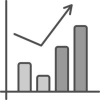 Bar Chart Fillay Icon vector