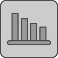 Bar Chart Fillay Icon vector