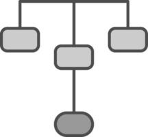 Hierarchical Structure Fillay Icon vector