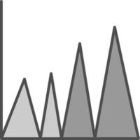 Graph Fillay Icon vector