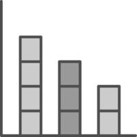 Bar Graph Fillay Icon vector