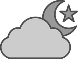 Cloud Fillay Icon vector