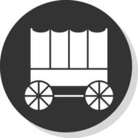 Carriage Glyph Grey Circle Icon vector