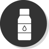 Bottle Glyph Grey Circle Icon vector