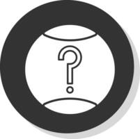 Question Glyph Grey Circle Icon vector