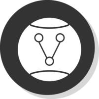 Share Option Glyph Grey Circle Icon vector